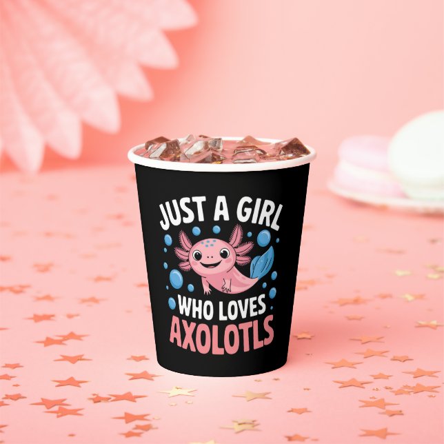 Axolotl Kawaii Just A Girl Liebe Axolotls Pappbecher (Insitu)