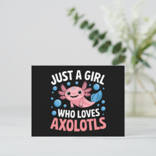 Axolotl Kawaii Just A Girl Liebe Axolotls Postkarte