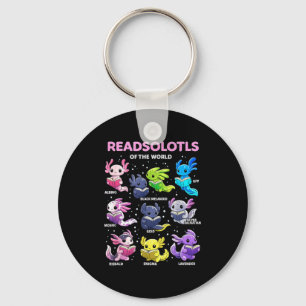 Axolotl kawaii liest Solotl der Welt Axolotl Schlüsselanhänger