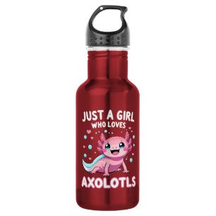 Axolotl Kawaii Nur Ein Mädchen Das Axolotl Liebt Edelstahlflasche