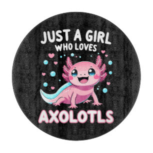 Axolotl Kawaii Nur Ein Mädchen Das Axolotl Liebt Schneidebrett