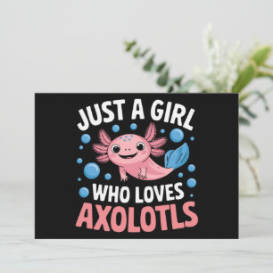 Axolotl Kawaii Nur Ein Mädchen Das Axolotls Liebt  Einladung