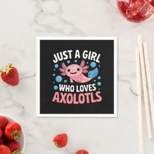 Axolotl Kawaii Nur Ein Mädchen Das Axolotls Liebt Serviette