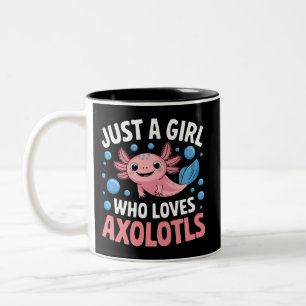 Axolotl Kawaii Nur Ein Mädchen Das Axolotls Liebt  Zweifarbige Tasse