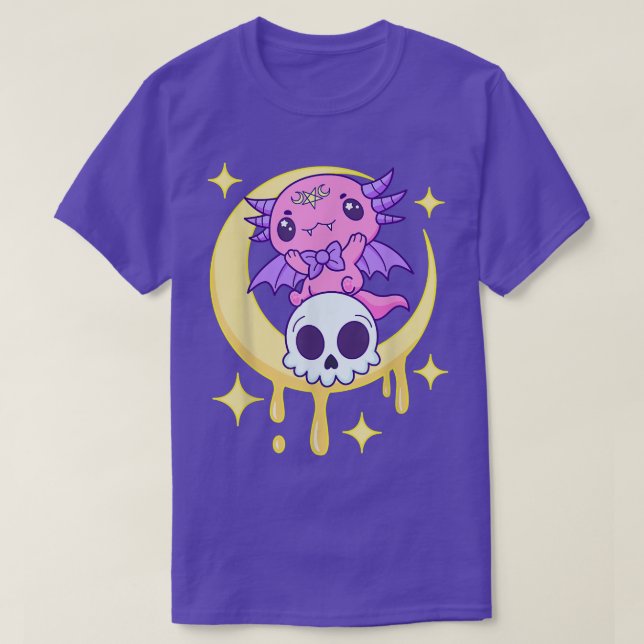 Axolotl Kawaii Pastel Goth Cute Creepy Aesthetic N T-Shirt (Design vorne)