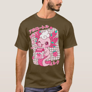 Axolotl kawaii Strawberry Milk Japanisch T-Shirt