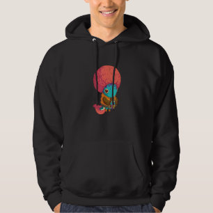 Axolotl-Kid mit rosa Afro-Haarschnitt Trinksoda Hoodie