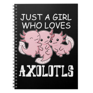 Axolotl Kids Kawaii Axolotl Gift Girls Axolotl Notizblock