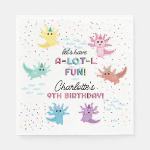 Axolotl Kids Niedlich Salamander Geburtstagsparty Serviette