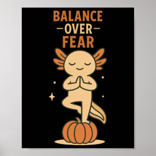 Axolotl Lance Über Angst Halloween Yoga Poster