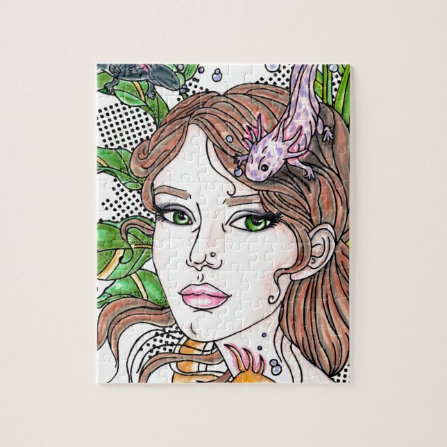 Axolotl-Liebe Puzzle (Vertikal)