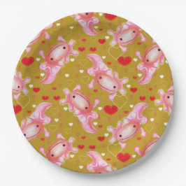 Axolotl-Liebe-Senf  Pappteller