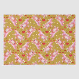 Axolotl-Liebe-Senf Seidenpapier