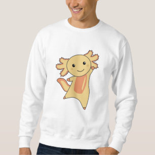 Axolotl liebt Niedliche Tiere für Kinder gelb Sweatshirt
