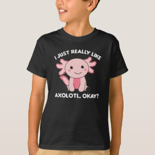 Axolotl liebt Niedliche Tiere für Kinder Rosa T-Shirt