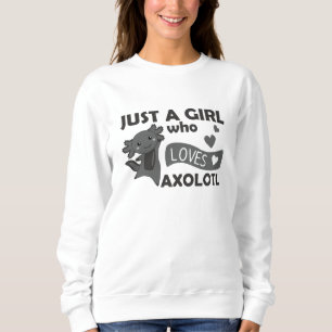 Axolotl liebt süße Tiere für Mädchen Sweatshirt
