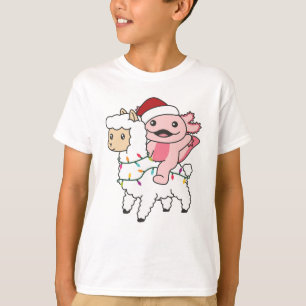 Axolotl Llama Alpaca Weihnachtswintertiere T-Shirt