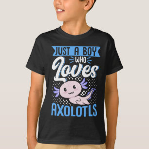 Axolotl Lover Just A Boy Who Loves Axolotls Kawaii T-Shirt