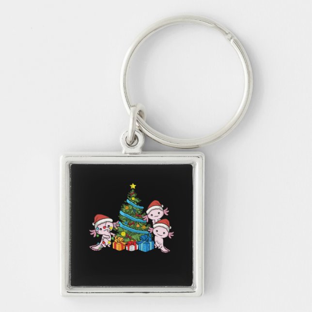 Axolotl Lover Kids Christmas Tree Gift Axolotl Schlüsselanhänger (Vorne)