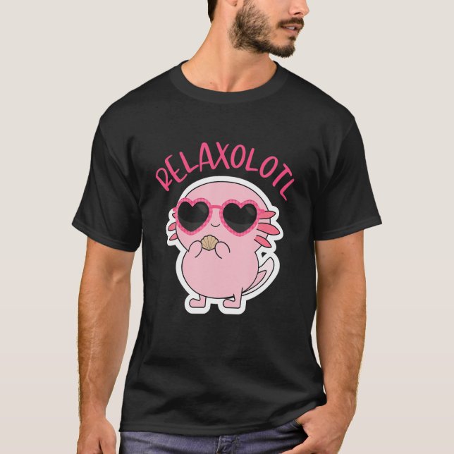 Axolotl Lover Niedlich Heart Sunglasses Kawaii Gir T-Shirt (Vorderseite)