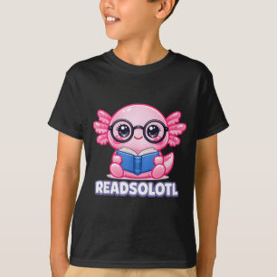 Axolotl lustiger Bibliophiler Bücherwurm Leser Buc T-Shirt