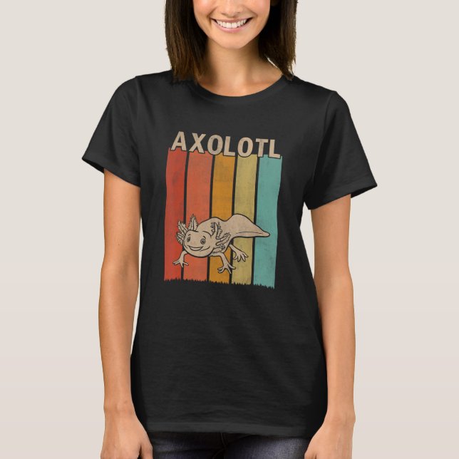 Axolotl Männer Frauen Niedlich Axolotl rz T-Shirt (Vorderseite)