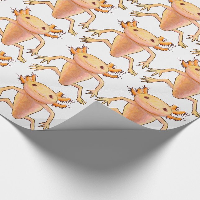 AXOLOTL-Maskotte Geschenkpapier (Ecke)