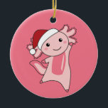 Axolotl Merry Christmas Winter Animals Axolotls Ad Keramik Ornament<br><div class="desc">Die axolotl für Weihnachten mit Feenlicht. Hübsche Tiere mit Geschenken und Schnee für den Urlaub. Auch lustig für Weihnachten im Juli. Axolotls sind niedliche Tiere und perfekt zu Weihnachten.</div>