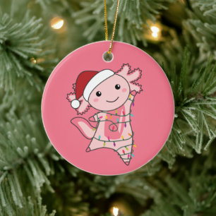 Axolotl Merry Christmas Winter Animals Axolotls Ad Keramik Ornament