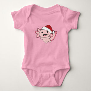 Axolotl Merry Christmas Winter Axolotl Baby Strampler