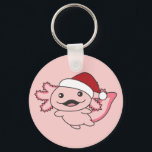 Axolotl Merry Christmas Winter Axolotl Schlüsselan Schlüsselanhänger<br><div class="desc">Die axolotl bis sanfte Nächte mit Weihnachtsmütze. Hübsche Tiere mit Geschenken und Schnee für den Urlaub. Auch lustig für Weihnachten im Juli. Axolotls sind niedliche Tiere und perfekt zu Weihnachten.</div>