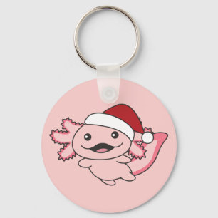 Axolotl Merry Christmas Winter Axolotl Schlüsselan Schlüsselanhänger