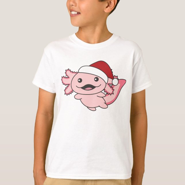 Axolotl Merry Christmas Winter Axolotl T-Shirt (Vorderseite)