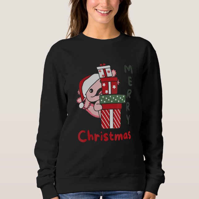 Axolotl Merry Christmas Winter Axolotls Christmas  Sweatshirt (Vorderseite)