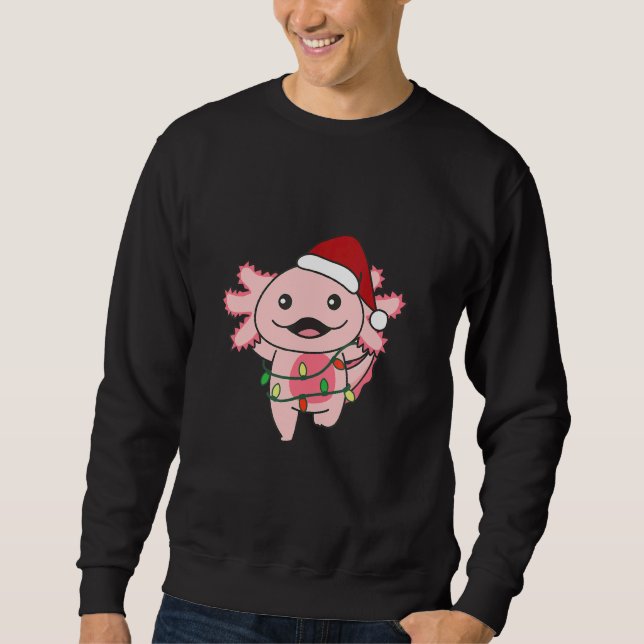 Axolotl Merry Christmas Winter Axolotls Christmas  Sweatshirt (Vorderseite)