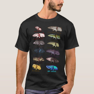 axolotl Morphs und farbige Klassische T - Shirt