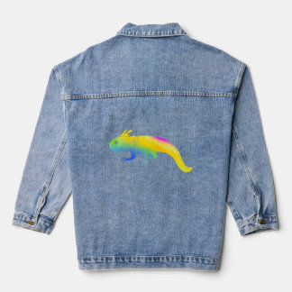 Axolotl Niedlich Amphibienfarben 6 Jeansjacke