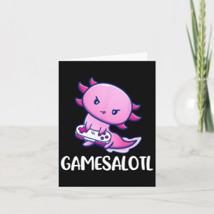 Axolotl Niedlich Play Video Game Karte