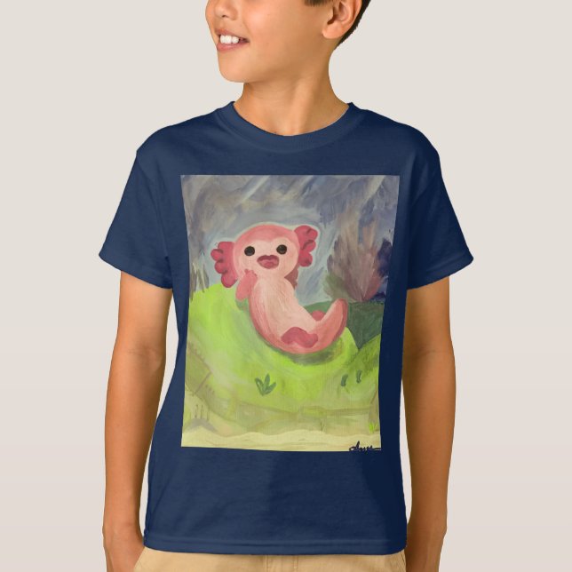 Axolotl niedlich T-Shirt (Vorderseite)