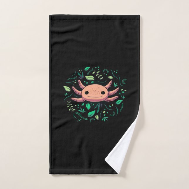 Axolotl Niedliches Tier| Coole Tierliebhaber Handtuch (Handtuch)