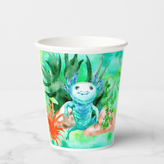 Axolotl Paper Cups Pappbecher (Vorderseite)