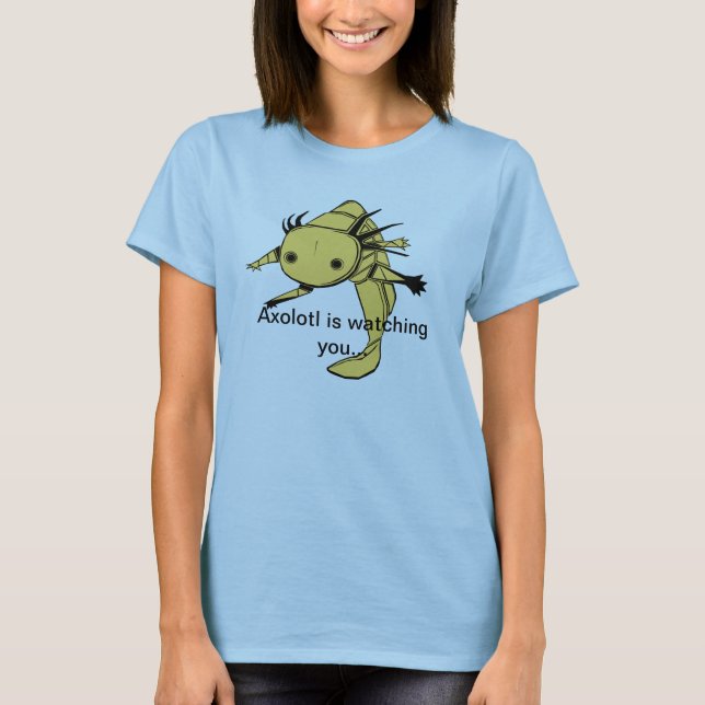 Axolotl passt Sie… T-Shirt auf (goldenes Albino) (Vorderseite)