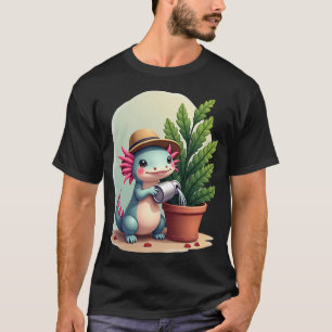 Axolotl Pflanzen Eltern Gärtnern Kawaii Süße Farne T-Shirt