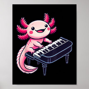 Axolotl Piano Axolotls Musik Poster