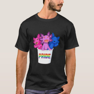 Axolotl Pile Bisexual Prix Flag Lgbtq T-Shirt