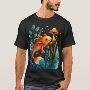 Axolotl-Pilz-Suche Unterwasser-Abenteuer-Cut T-Shirt