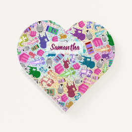 Axolotl Pink Stairs Custom Heart Spiral Notebook Notizbuch