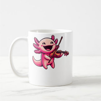 Axolotl Playing Violin Axolotls Musician Music Kaffeetasse