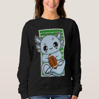 Axolotl Plays Fantasy Football For Coach Center Gu Sweatshirt