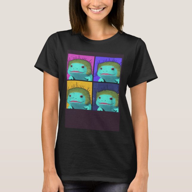 Axolotl Pop Illustration Colorful Animal Women T-Shirt (Vorderseite)
